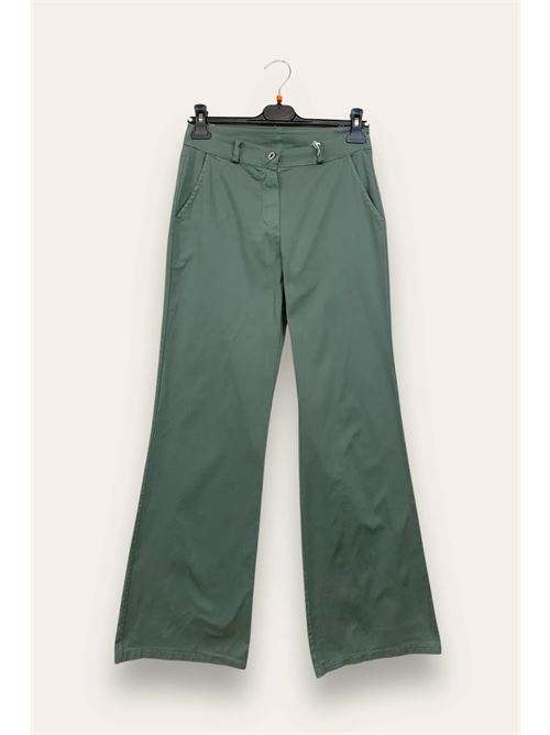 Pantalone a palazzo LOVEme | DX-12635/Verde Militare